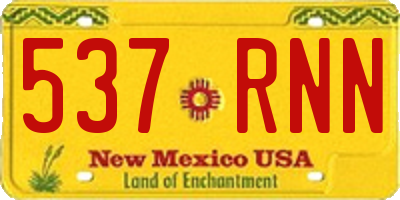 NM license plate 537RNN