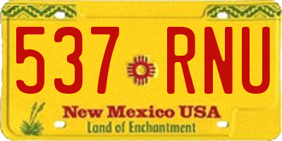 NM license plate 537RNU