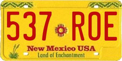 NM license plate 537ROE