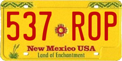 NM license plate 537ROP