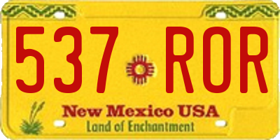 NM license plate 537ROR