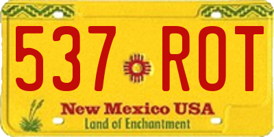 NM license plate 537ROT