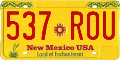 NM license plate 537ROU