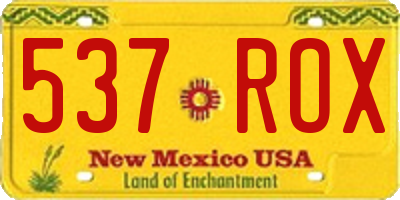 NM license plate 537ROX