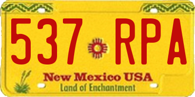 NM license plate 537RPA