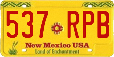 NM license plate 537RPB