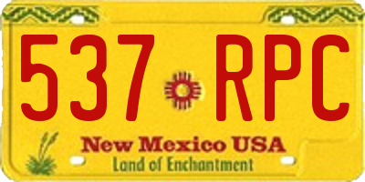 NM license plate 537RPC