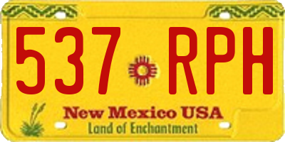 NM license plate 537RPH