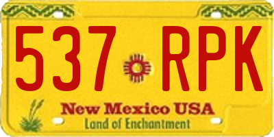 NM license plate 537RPK