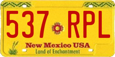 NM license plate 537RPL