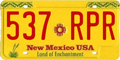 NM license plate 537RPR