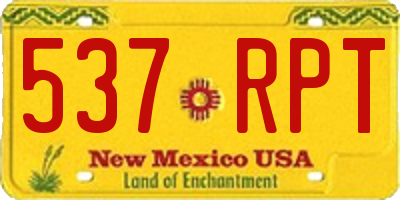 NM license plate 537RPT