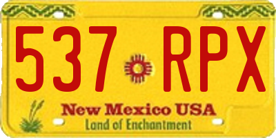 NM license plate 537RPX