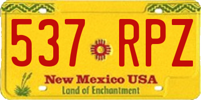 NM license plate 537RPZ