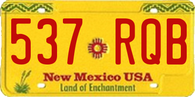 NM license plate 537RQB