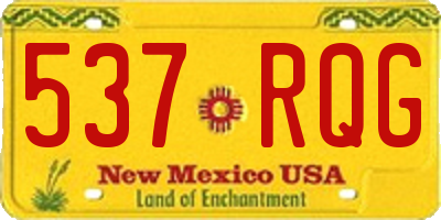 NM license plate 537RQG