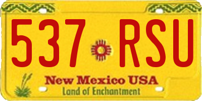 NM license plate 537RSU