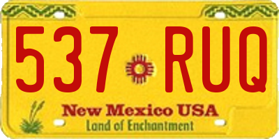 NM license plate 537RUQ