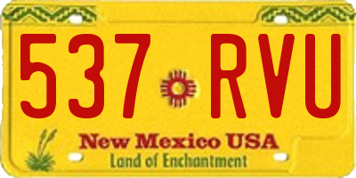 NM license plate 537RVU