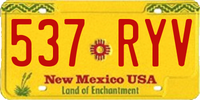 NM license plate 537RYV