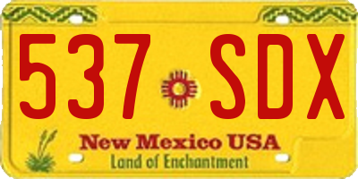 NM license plate 537SDX