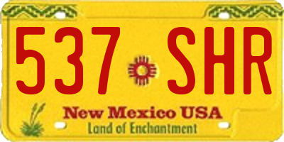 NM license plate 537SHR