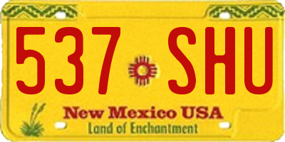 NM license plate 537SHU
