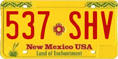 NM license plate 537SHV