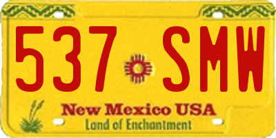 NM license plate 537SMW