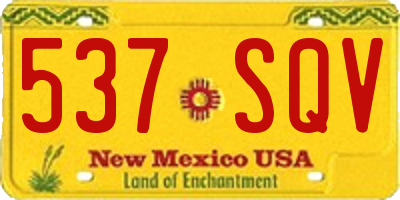 NM license plate 537SQV