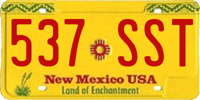 NM license plate 537SST