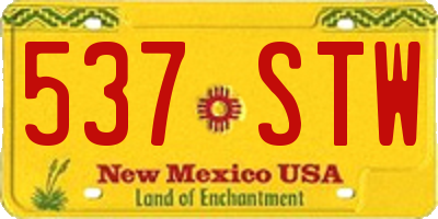 NM license plate 537STW