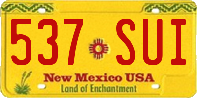 NM license plate 537SUI