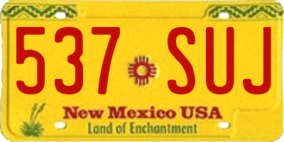 NM license plate 537SUJ