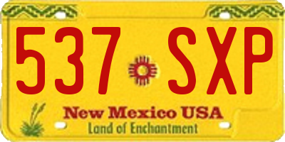 NM license plate 537SXP