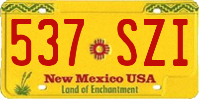 NM license plate 537SZI