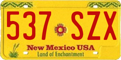 NM license plate 537SZX