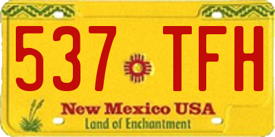 NM license plate 537TFH