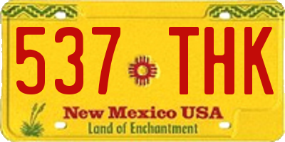 NM license plate 537THK