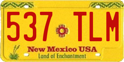 NM license plate 537TLM