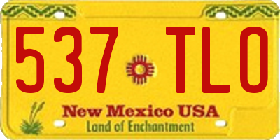 NM license plate 537TLO