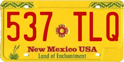 NM license plate 537TLQ