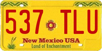 NM license plate 537TLU