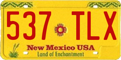 NM license plate 537TLX
