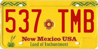 NM license plate 537TMB