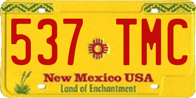NM license plate 537TMC