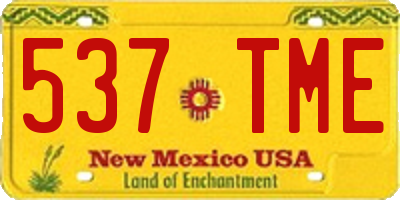 NM license plate 537TME