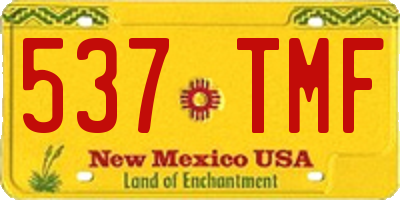 NM license plate 537TMF