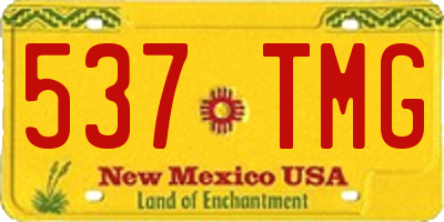 NM license plate 537TMG