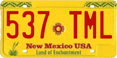 NM license plate 537TML